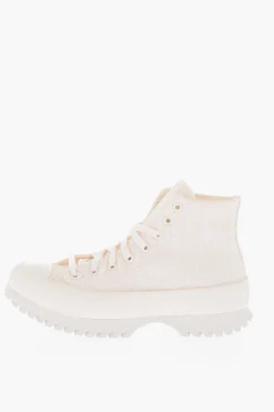 Outlet ALL STAR CHUCK TAYLOR Sneakers Alte LUGGED 2.0 in Jacquard Effetto Increspato con Platform 6cm Donna Sneaker