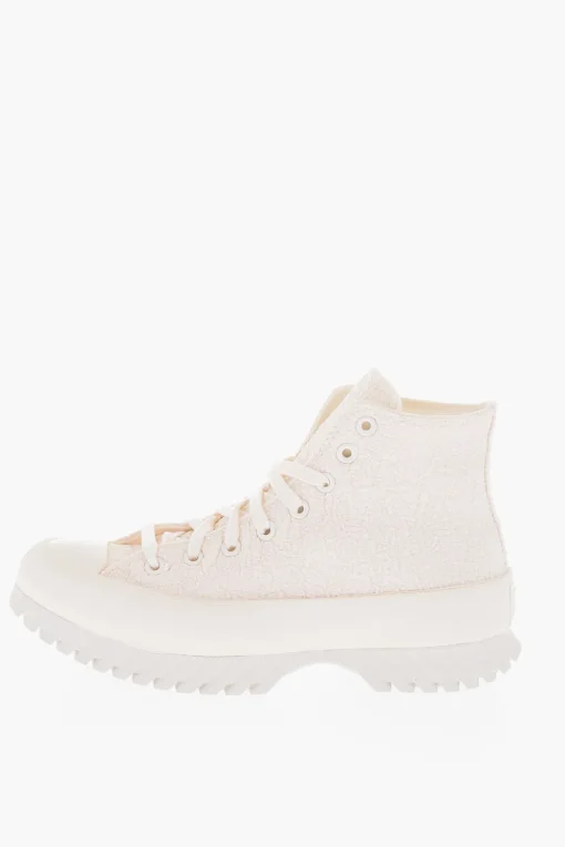 Outlet ALL STAR CHUCK TAYLOR Sneakers Alte LUGGED 2.0 in Jacquard Effetto Increspato con Platform 6cm Donna Sneaker