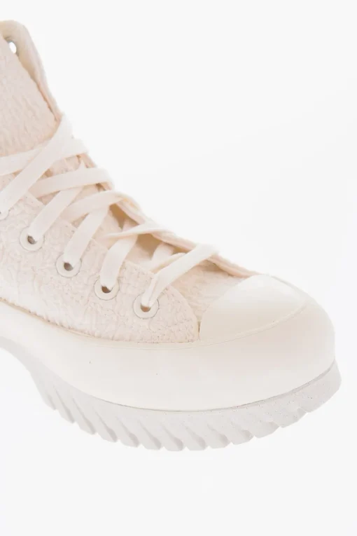 Outlet ALL STAR CHUCK TAYLOR Sneakers Alte LUGGED 2.0 in Jacquard Effetto Increspato con Platform 6cm Donna Sneaker
