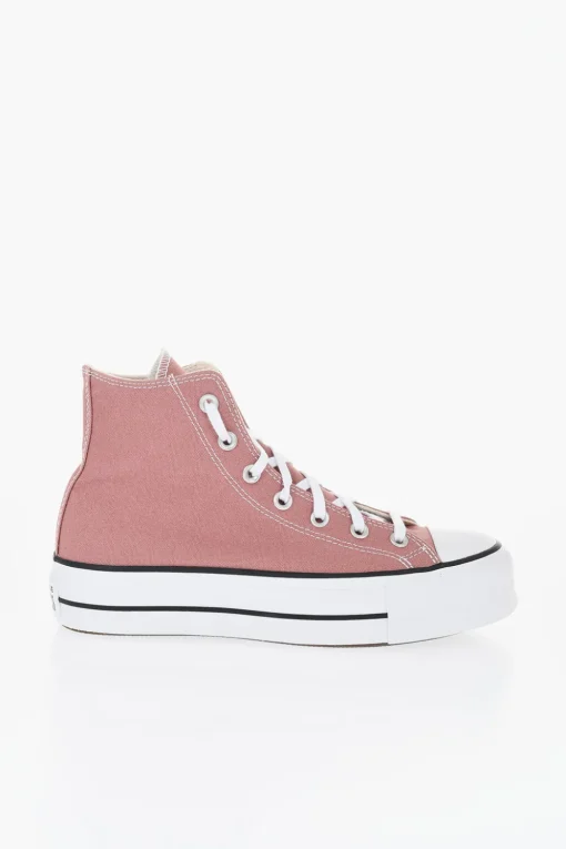 ALL STAR CHUCK TAYLOR Sneakers Alte LIFT in Canvas con Suola Platform 4cm>Converse New