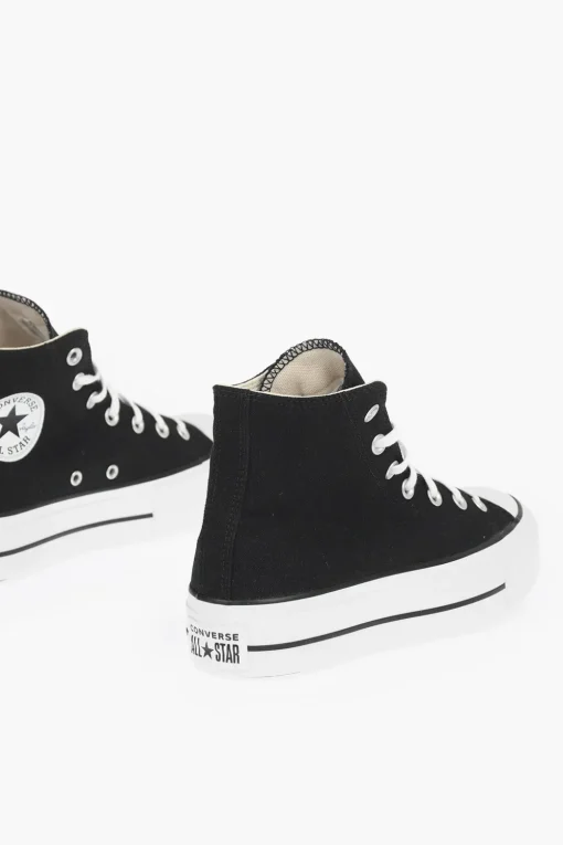 Hot ALL STAR CHUCK TAYLOR sneakers alte con platform e lacci a contrasto 4,5cm Donna Sneaker