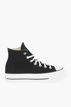Hot ALL STAR CHUCK TAYLOR sneakers alte con platform e lacci a contrasto 4,5cm Donna Sneaker