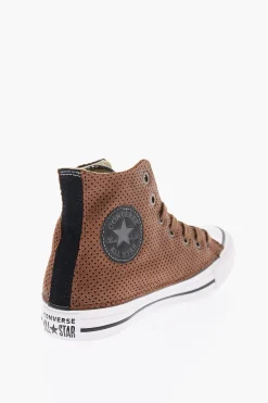 ALL STAR CHUCK TAYLOR Sneakers Alte in ecoPelle Perforata con Linguetta a Contrasto>Converse Hot