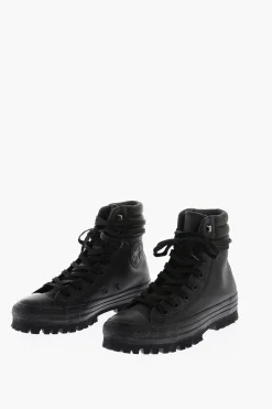 ALL STAR CHUCK TAYLOR Sneakers Alte in Pelle con Suola Carrarmata>Converse Hot