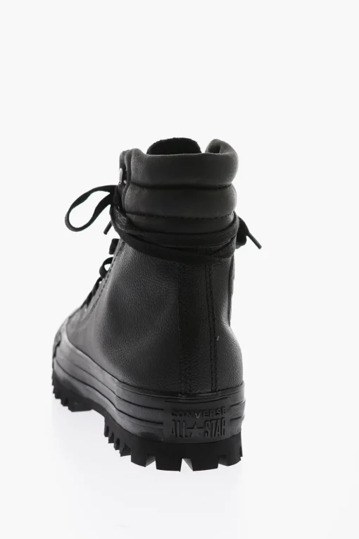 ALL STAR CHUCK TAYLOR Sneakers Alte in Pelle con Suola Carrarmata>Converse Hot
