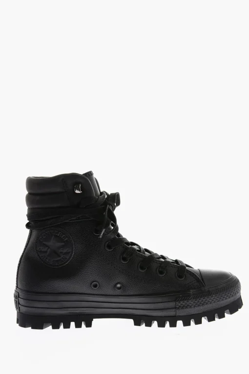 ALL STAR CHUCK TAYLOR Sneakers Alte in Pelle con Suola Carrarmata>Converse Hot