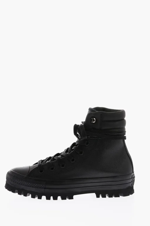ALL STAR CHUCK TAYLOR Sneakers Alte in Pelle con Suola Carrarmata>Converse Hot