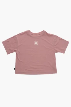 New ALL STAR CHUCK TAYLOR T-shirt Girocollo in Tinta Unita con Logo Abbigliamento