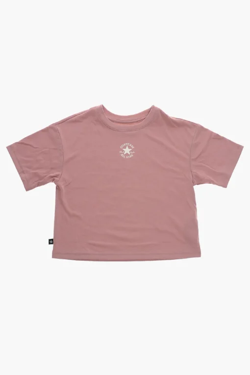 New ALL STAR CHUCK TAYLOR T-shirt Girocollo in Tinta Unita con Logo Abbigliamento