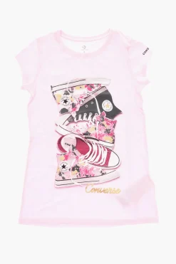 ALL STAR CHUCK TAYLOR T-shirt Girocollo con Stampa Sneakers Frontale>Converse KIDS Outlet