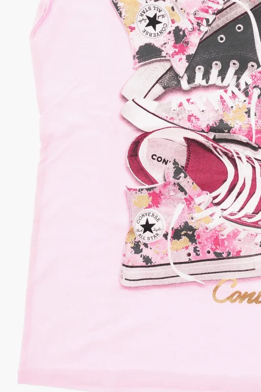 ALL STAR CHUCK TAYLOR T-shirt Girocollo con Stampa Sneakers Frontale>Converse KIDS Outlet