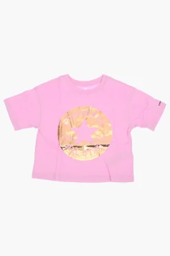 ALL STAR CHUCK TAYLOR T-shirt PATCH SHINY con maxi stampa dorata>Converse KIDS Online