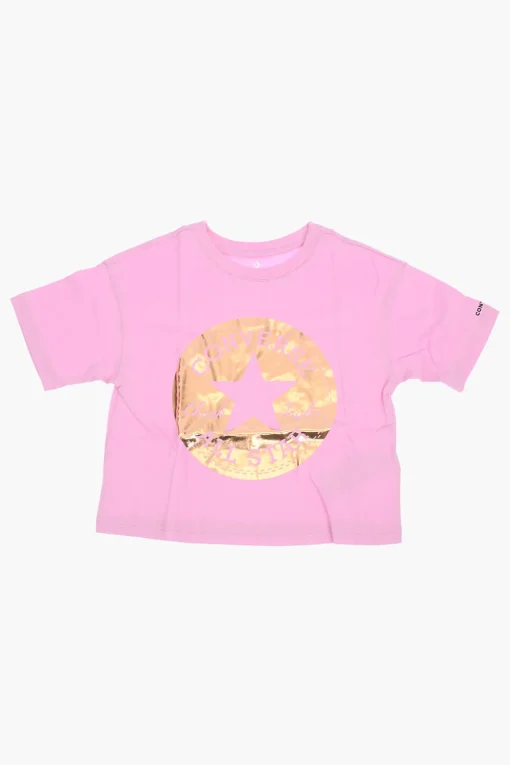 ALL STAR CHUCK TAYLOR T-shirt PATCH SHINY con maxi stampa dorata>Converse KIDS Online