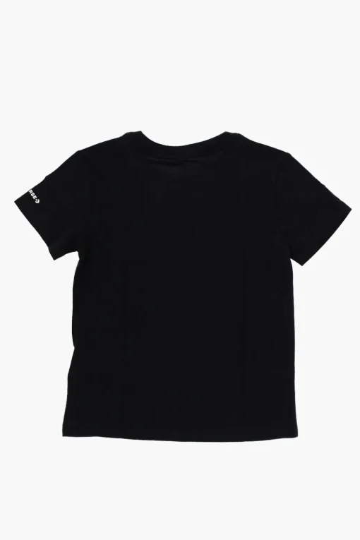 New ALL STAR CHUCK TAYLOR T-Shirt Girocollo in Tinta Unita con Logo a Contrasto Abbigliamento