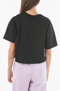 Clearance ALL STAR CHUCK TAYLOR T-Shirt Crop CRYSTAL ENERGY Girocollo Donna T-Shirts E Tops
