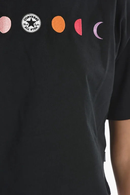 Clearance ALL STAR CHUCK TAYLOR T-Shirt Crop CRYSTAL ENERGY Girocollo Donna T-Shirts E Tops