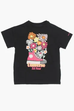 Sale ALL STAR CHUCK TAYLOR T-shirt Girocollo BOYFRIEND a Stampa Floreale Abbigliamento