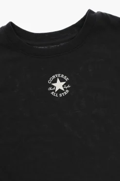 ALL STAR CHUCK TAYLOR T-shirt Girocollo in Tinta Unita con Logo>Converse KIDS Best