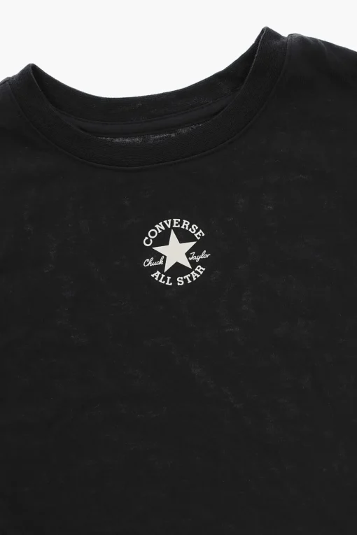 ALL STAR CHUCK TAYLOR T-shirt Girocollo in Tinta Unita con Logo>Converse KIDS Best