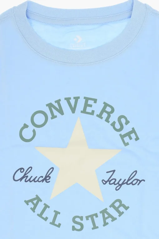 ALL STAR CHUCK TAYLOR T-Shirt Girocollo con Maxi Logo Stampato>Converse KIDS Outlet