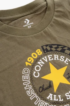 Best ALL STAR CHUCK TAYLOR T-Shirt Girocollo con Stampa sul Fronte Bambino Abbigliamento