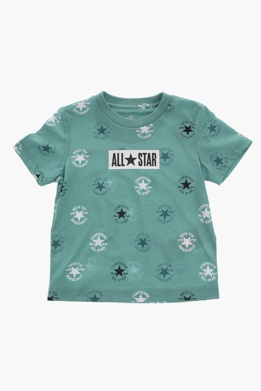 Clearance ALL STAR CHUCK TAYLOR T-shirt con Logo All-Over e Shorts Mesh Bambino Abbigliamento