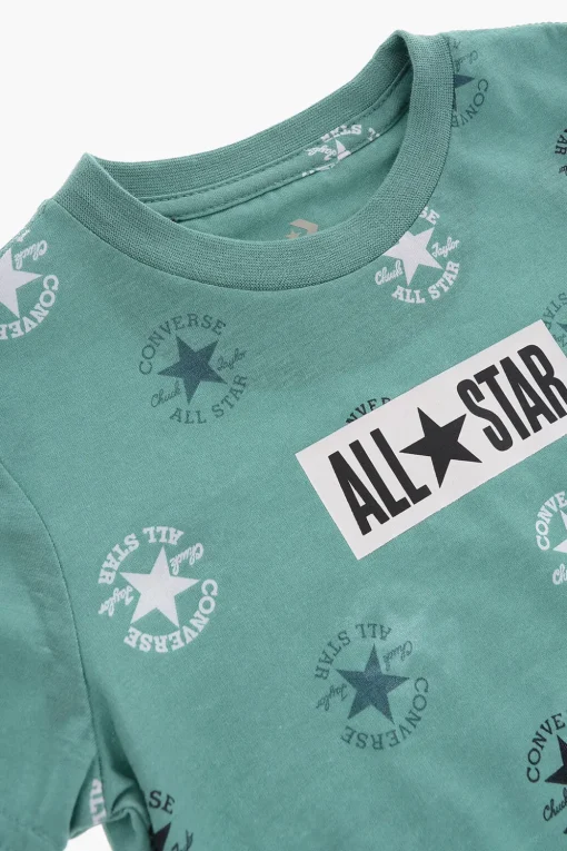 Clearance ALL STAR CHUCK TAYLOR T-shirt con Logo All-Over e Shorts Mesh Bambino Abbigliamento