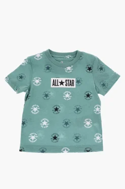 Clearance ALL STAR CHUCK TAYLOR T-shirt con Logo All-Over e Shorts Mesh Bambino Abbigliamento