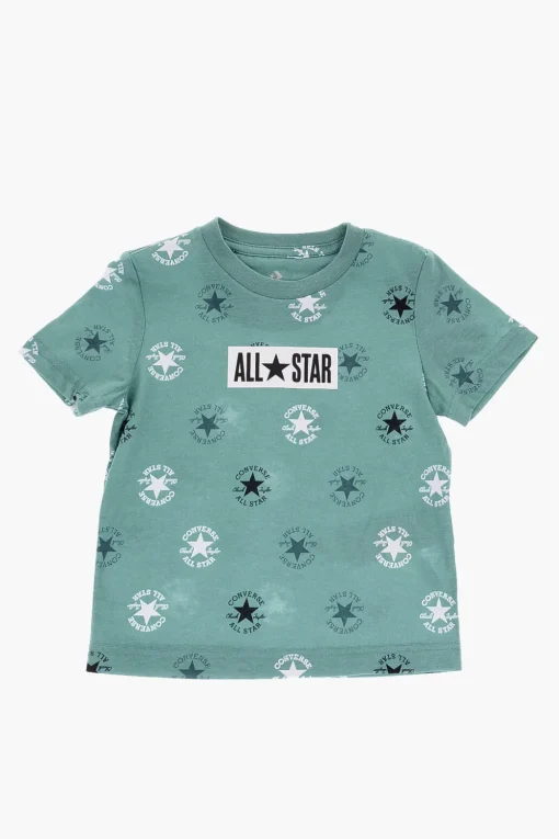 Clearance ALL STAR CHUCK TAYLOR T-shirt con Logo All-Over e Shorts Mesh Bambino Abbigliamento