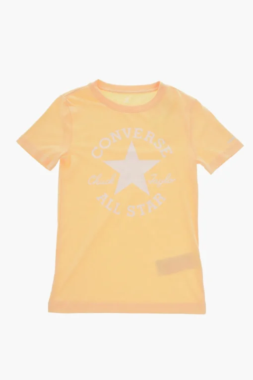 ALL STAR CHUCK TAYLOR T-Shirt Girocollo con Maxi Logo Stampato>Converse KIDS Clearance
