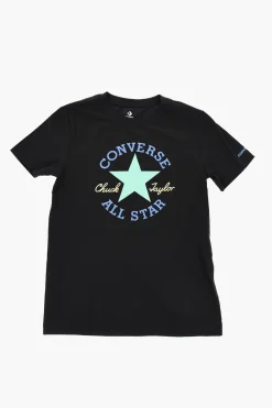 ALL STAR CHUCK TAYLOR T-Shirt Girocollo in Tinta Unita con Logo Stampato>Converse KIDS Clearance