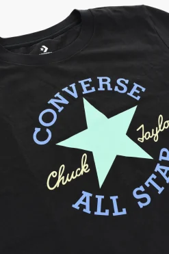 ALL STAR CHUCK TAYLOR T-Shirt Girocollo in Tinta Unita con Logo Stampato>Converse KIDS Clearance
