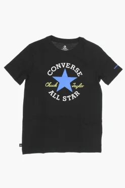 New ALL STAR CHUCK TAYLOR T-shirt Girocollo con Stampa Frontale Bambino Abbigliamento