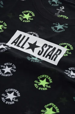 Outlet ALL STAR CHUCK TAYLOR T-Shirt Girocollo con Stampa Logo All-Over Bambino Abbigliamento