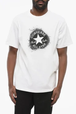 Best ALL STAR CHUCK TAYLOR T-shirt Girocollo in Cotone con Stampa Logo a Contrasto Uomo T-Shirt