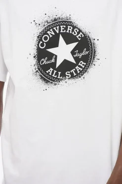 Best ALL STAR CHUCK TAYLOR T-shirt Girocollo in Cotone con Stampa Logo a Contrasto Uomo T-Shirt
