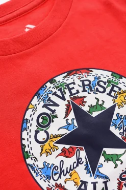 Best ALL STAR CHUCK TAYLOR t-shirt a tinta unita con stampa sul fronte Bambino Abbigliamento