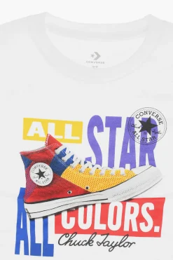 New ALL STAR CHUCK TAYLOR T-shirt girocollo con stampa sul fronte Bambino Abbigliamento