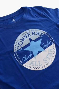 Discount ALL STAR CHUCK TAYLOR T-Shirt Girocollo con Maxi Logo Stampato Bambino Abbigliamento