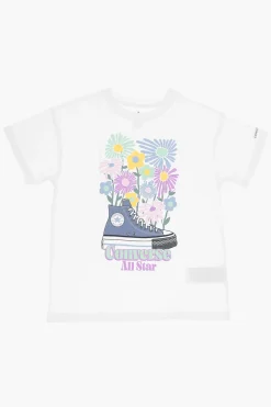 Clearance ALL STAR CHUCK TAYLOR T-Shirt Girocollo con Motivo Floreale Abbigliamento