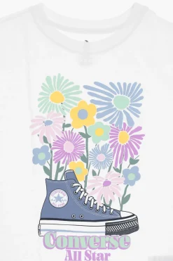 Clearance ALL STAR CHUCK TAYLOR T-Shirt Girocollo con Motivo Floreale Abbigliamento
