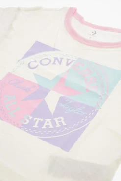 ALL STAR CHUCK TAYLOR T-Shirt Girocollo con Maxi Logo Stampato>Converse KIDS Sale