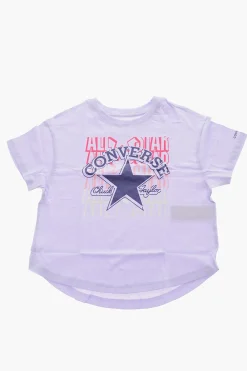 Clearance ALL STAR CHUCK TAYLOR T-shirt Girocollo BOYFRIEND FIT Con Stampa Logo Frontale Abbigliamento
