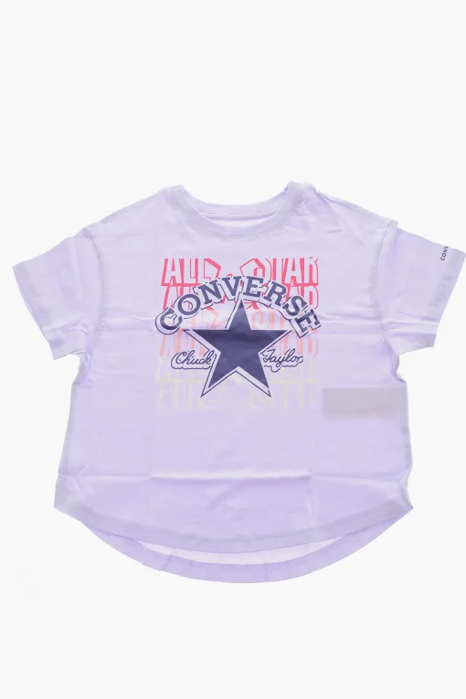 Clearance ALL STAR CHUCK TAYLOR T-shirt Girocollo BOYFRIEND FIT Con Stampa Logo Frontale Abbigliamento