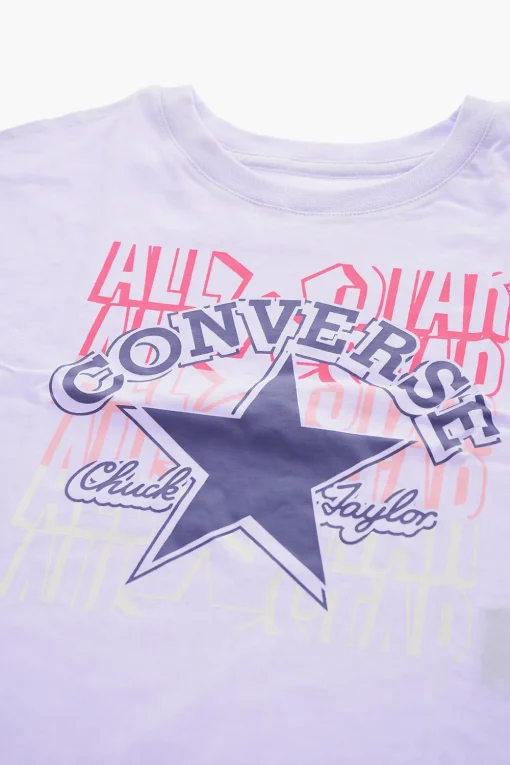 Clearance ALL STAR CHUCK TAYLOR T-shirt Girocollo BOYFRIEND FIT Con Stampa Logo Frontale Abbigliamento
