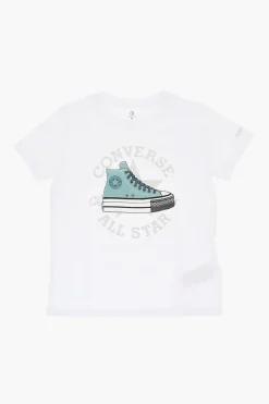 Discount ALL STAR CHUCK TAYLOR T-Shirt Girocollo Stampata sul Fronte Abbigliamento