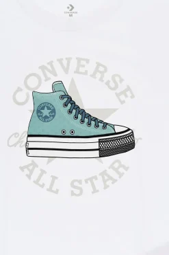 Discount ALL STAR CHUCK TAYLOR T-Shirt Girocollo Stampata sul Fronte Abbigliamento