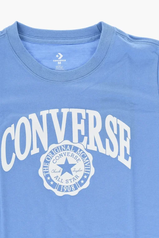 ALL STAR CHUCK TAYLOR T-shirt Girocollo a Tinta Unita con Logo in Rilievo>Converse KIDS Outlet