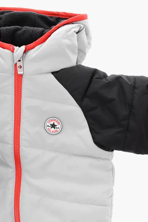ALL STAR CHUCK TAYLOR Tuta da Neve Imbottita con Cappuccio>Converse KIDS New