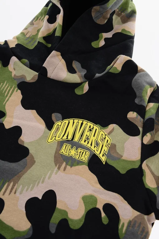 Online ALL STAR Felpa Camouflage in Cotone Garzato con Cappuccio Bambino Abbigliamento